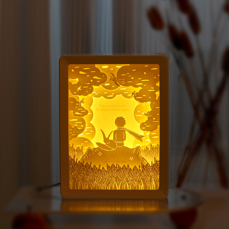 小王子纸雕灯-落日